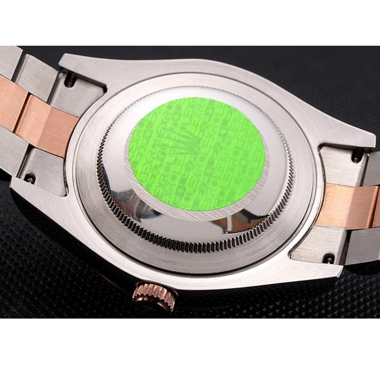 MiroTime 0731 Swiss Rolex Datejust White Dial Rose Gold Bezel Stainless Steel Case Two Tone Bracelet